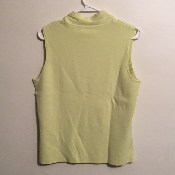 NWT Talbots lime sleeveless top - Picture 3 of 3